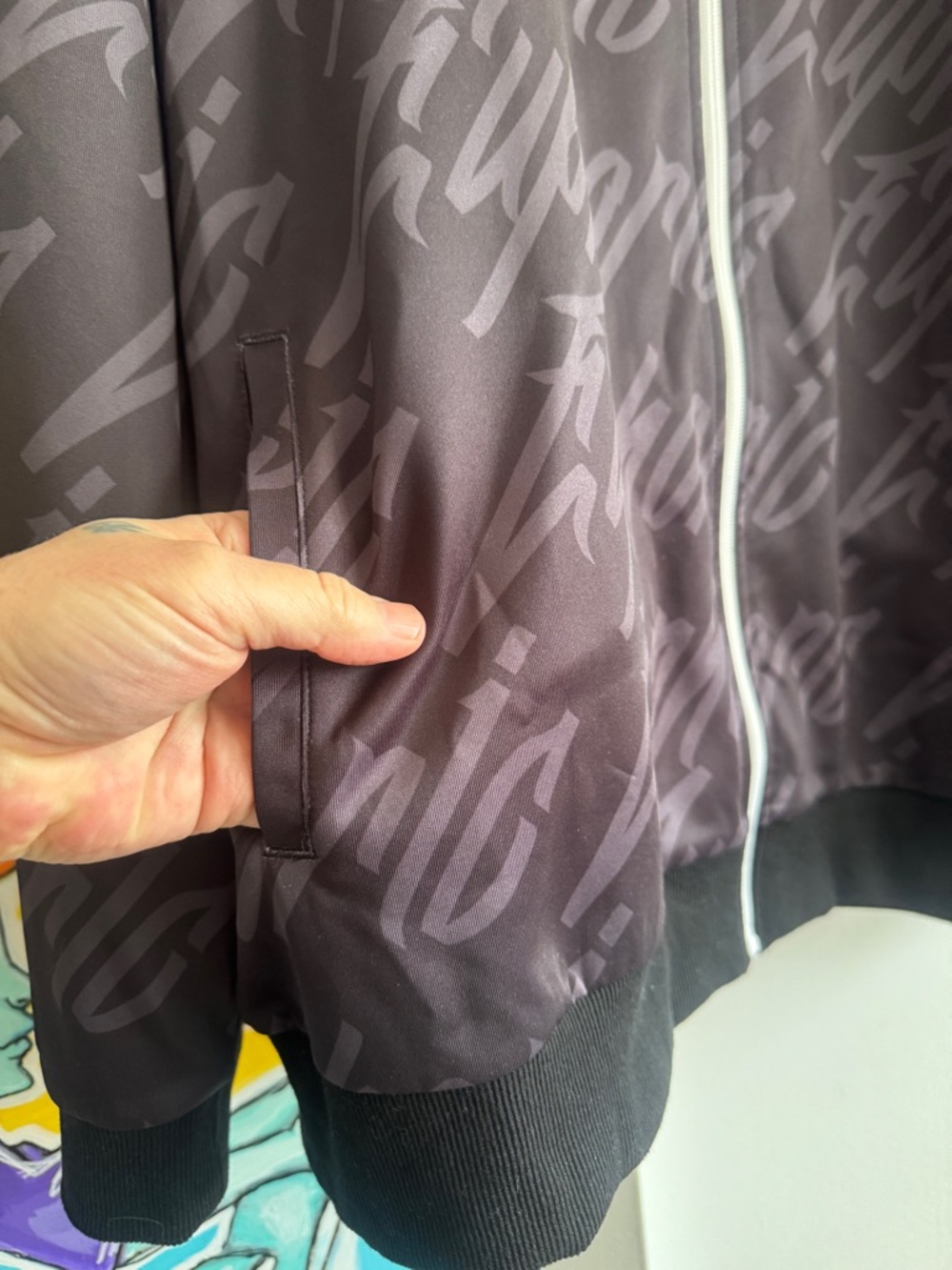 Euphoric 777 Rare 3XL Graffiti Track Jacket – Angel # Manifestation Streetwear - Picture 6 of 8